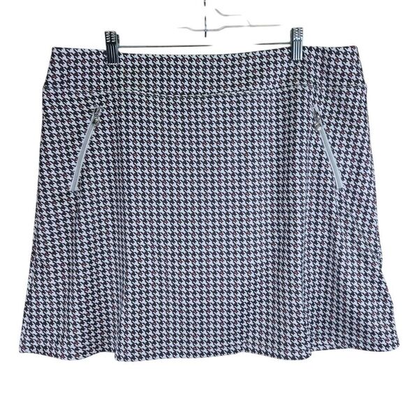 NWT Daily Sports Golf Womens Skort 2XL Houndstooth‎ Performance Tennis Pull On - Picture 1 of 8